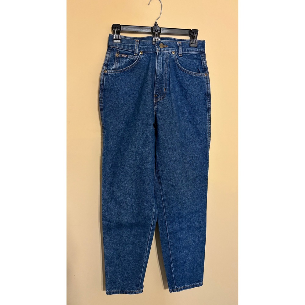 NOS Chic Relaxed Classic High Waisted Mom Jeans Blue Denim 100% Cotton Size 8P